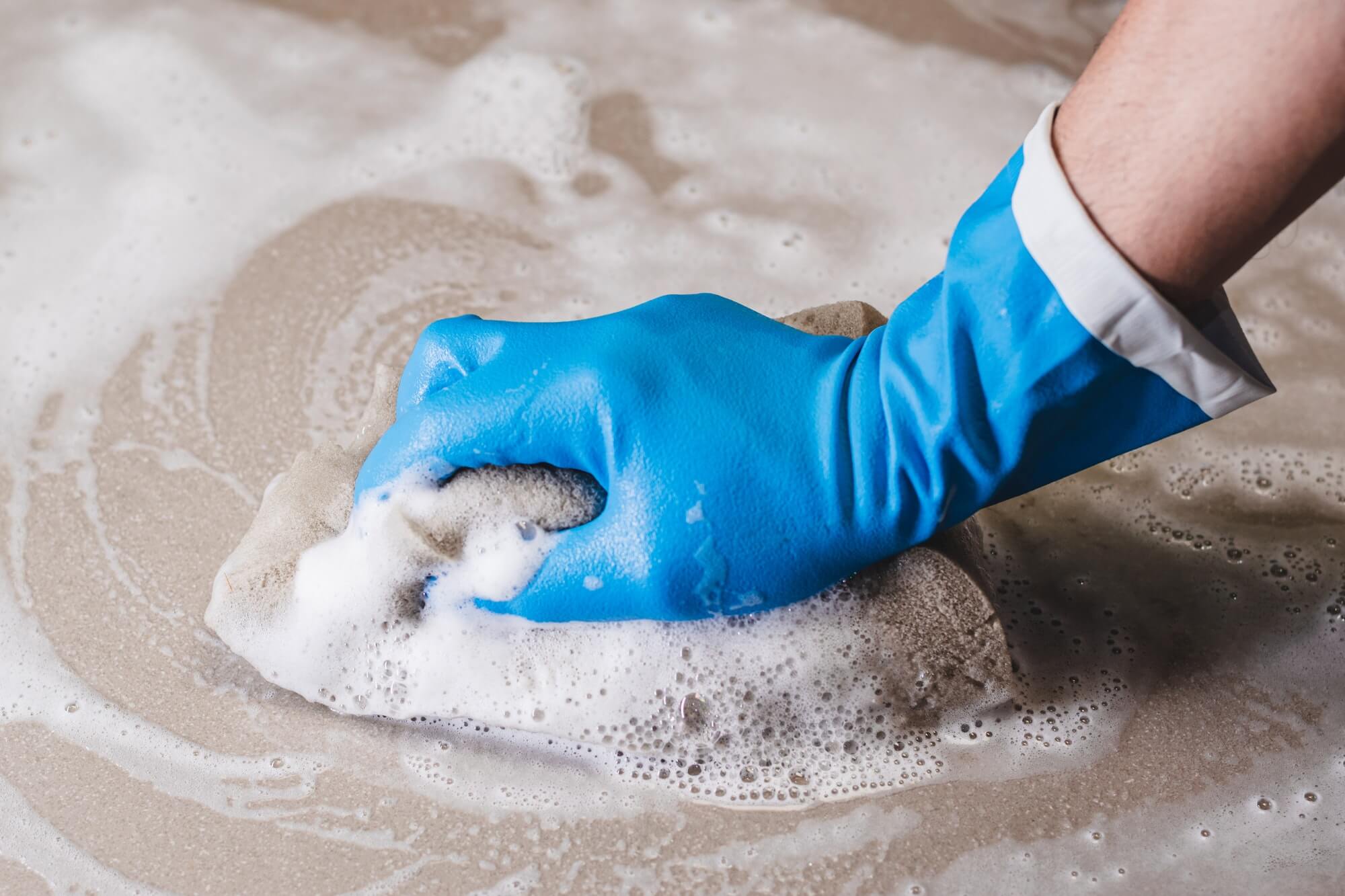 Cleaning The Tile Floor