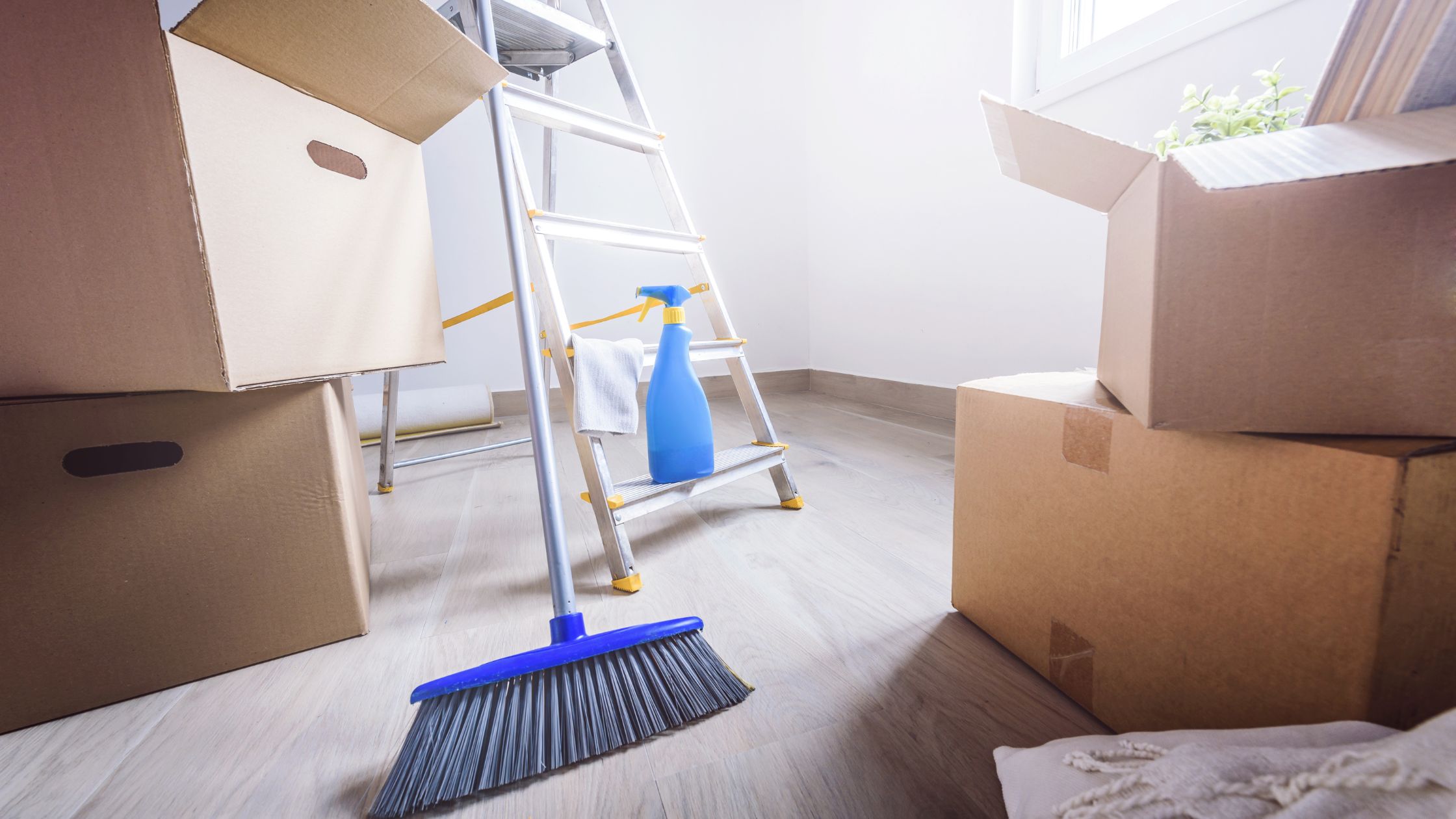 End Of Tenancy Clean After Moving Out Boxes Cleaning Equipment