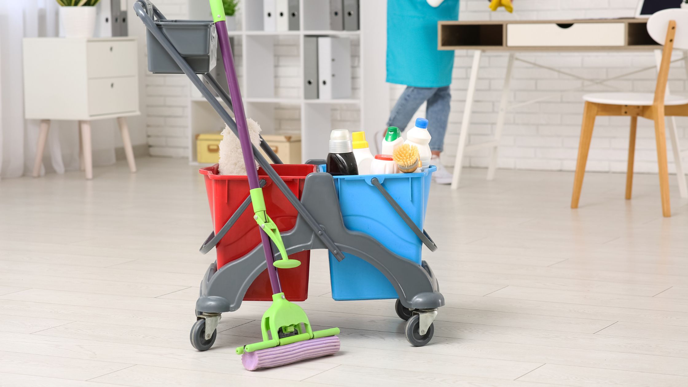 Office Cleaning Trolley Professional Cleaner