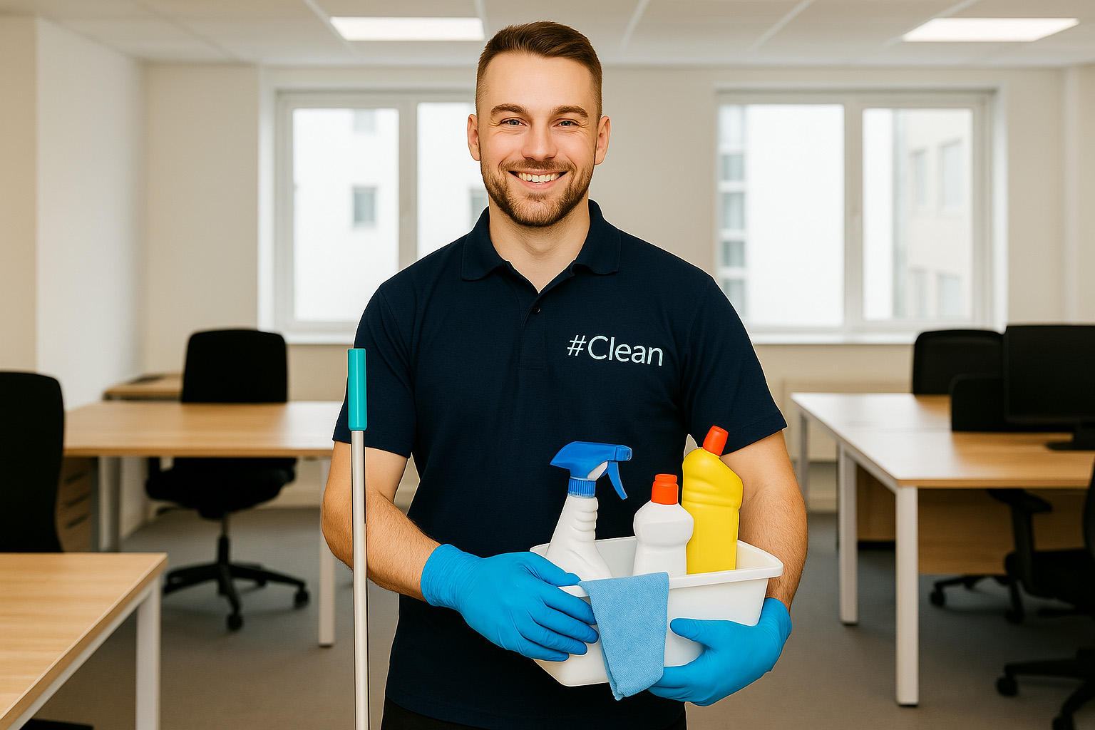 Smiling Staff Member At Hashtag Clean